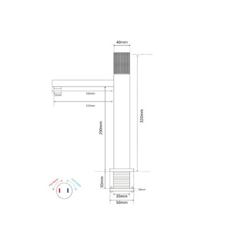 Mitigeur de lavabo – Noir mat PVD