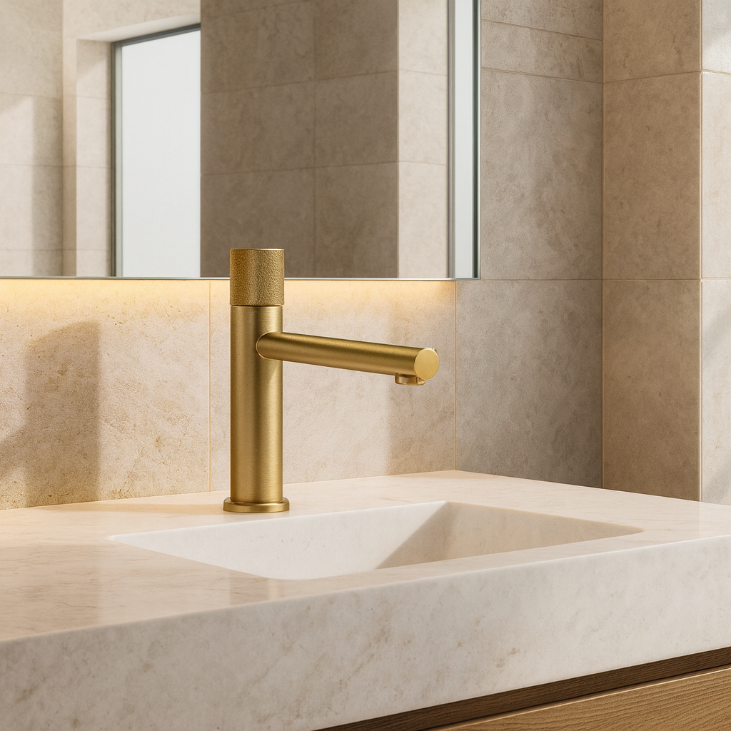 Mitigeur de lavabo – Or brossé PVD