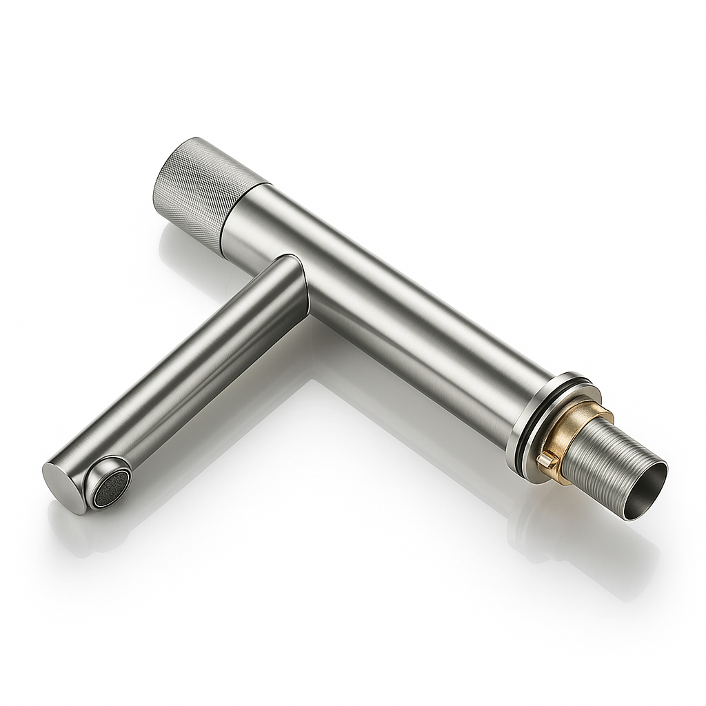 Mitigeur de lavabo – Gris brossé PVD