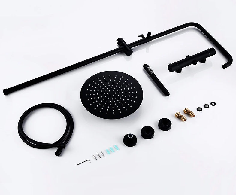 Colonne de douche apparente – Noir mat PVD