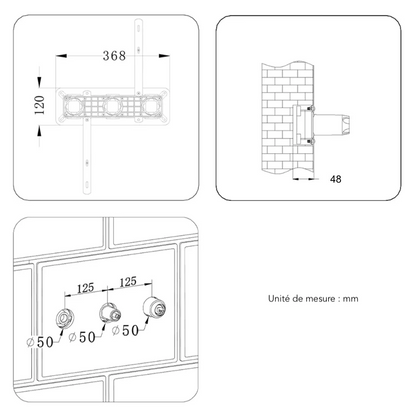 Colonne de douche encastrée – Or brossé PVD